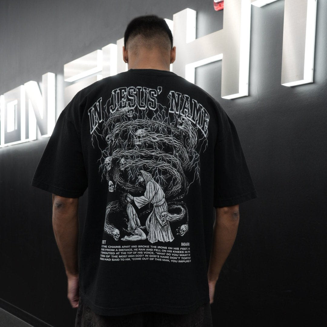 IN JESUS' NAME OVERSIZE T-SHIRT