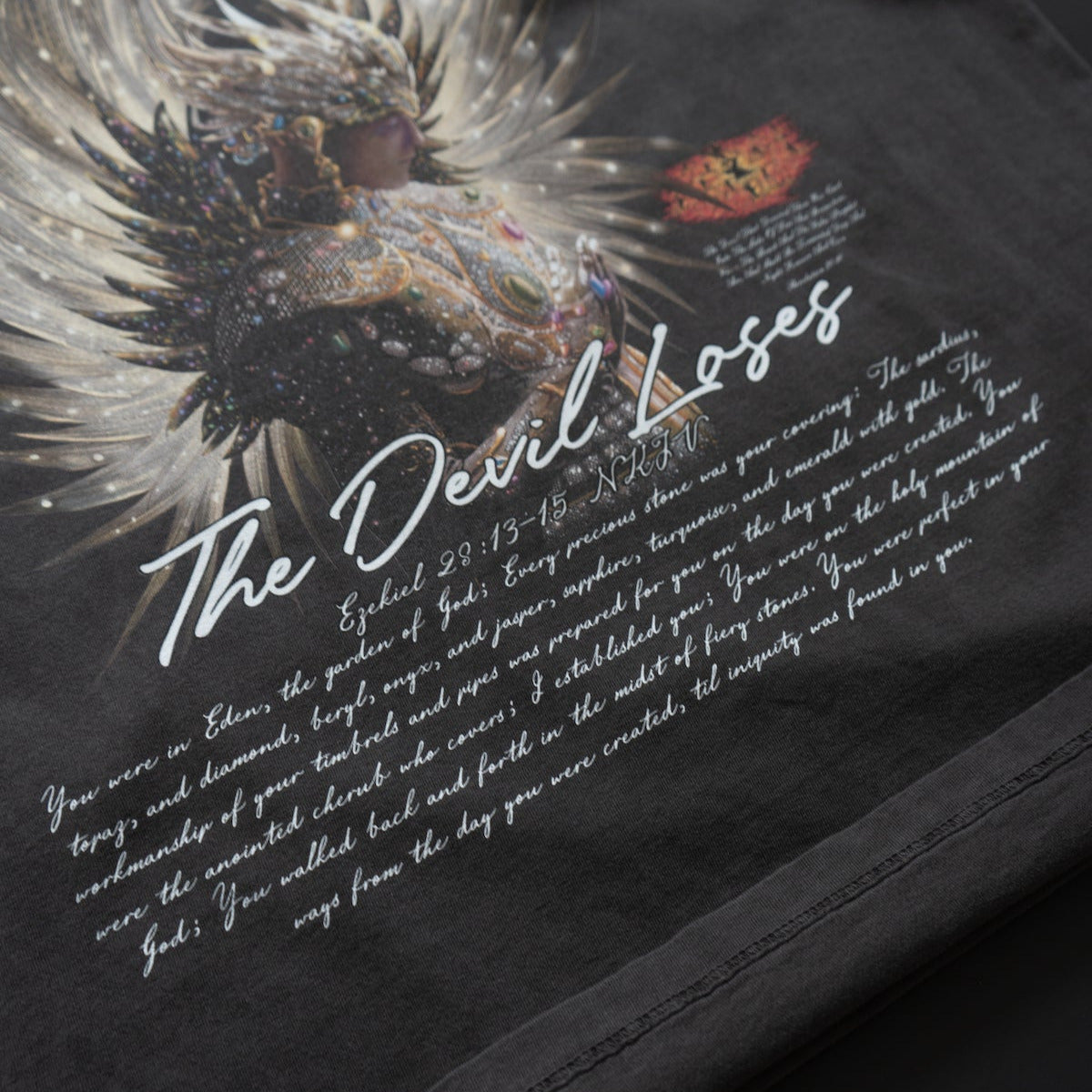 LUCIFER'S DEMISE OVERSIZE T-SHIRT IN VINTAGE BLACK (V1)