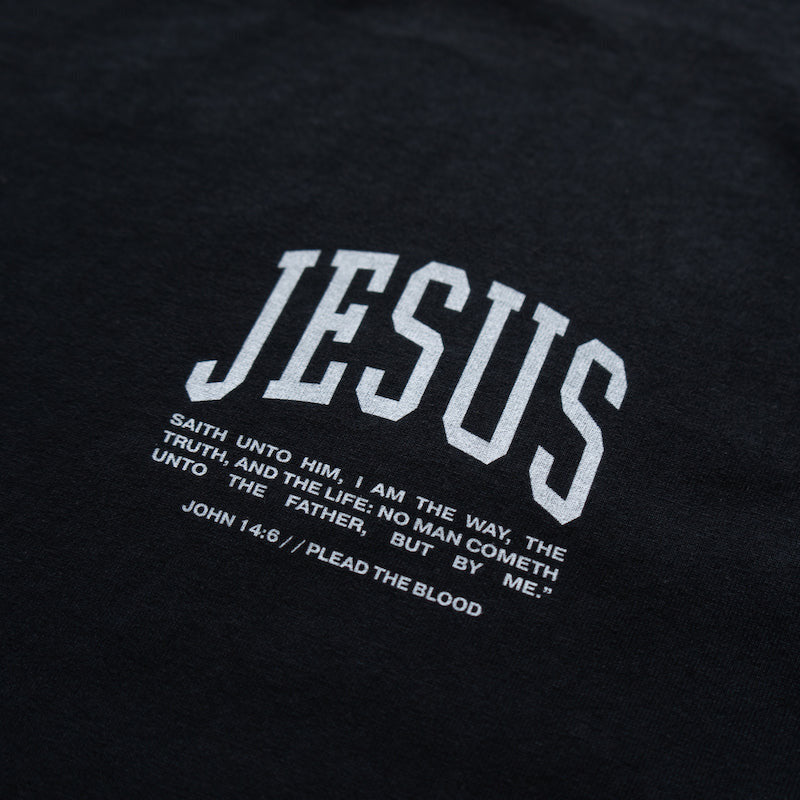 JESUS IS THE ONLY WAY OVERSIZE T-SHIRT IN BLACK