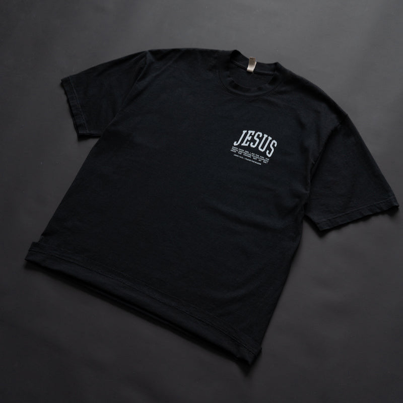 JESUS IS THE ONLY WAY OVERSIZE T-SHIRT IN BLACK