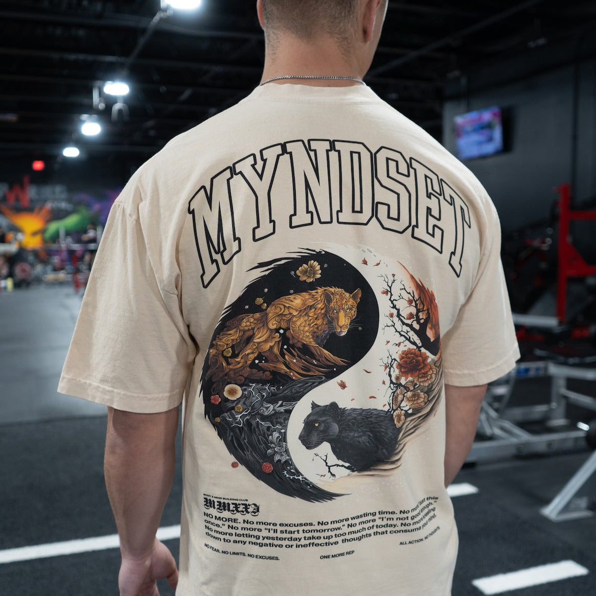 YINYANG HEAVEN & EARTH OVERSIZE T-SHIRT IN BEIGE