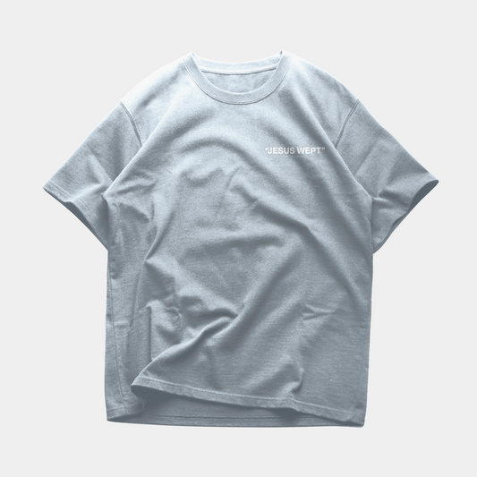 JESUS WEPT OVERSIZE T-SHIRT IN LIGHT BLUE