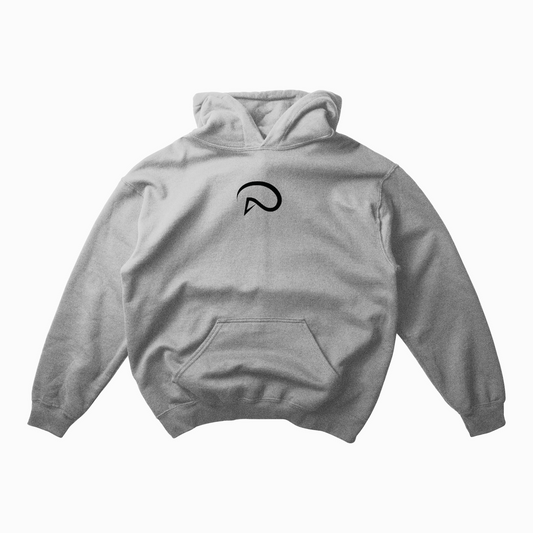 PUFF PRINT WISDOM HOODIE IN GRAY