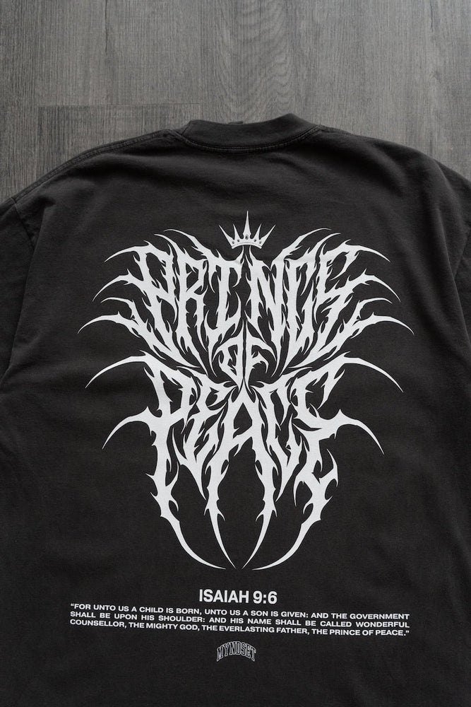 
                  
                    Load image into Gallery viewer, PRINCE OF PEACE OVERSIZE T-SHIRT IN VINTAGE BLACK
                  
                