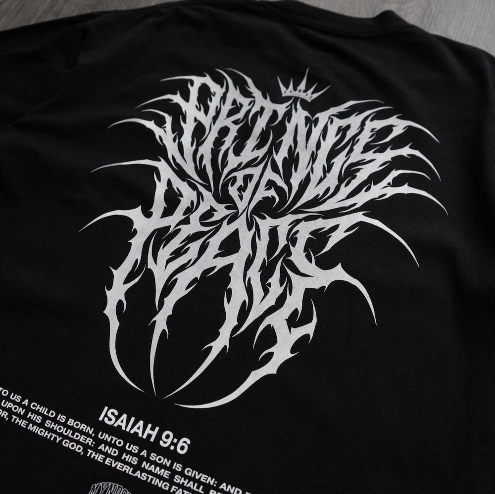 
                  
                    Load image into Gallery viewer, PRINCE OF PEACE OVERSIZE T-SHIRT IN BLACK
                  
                