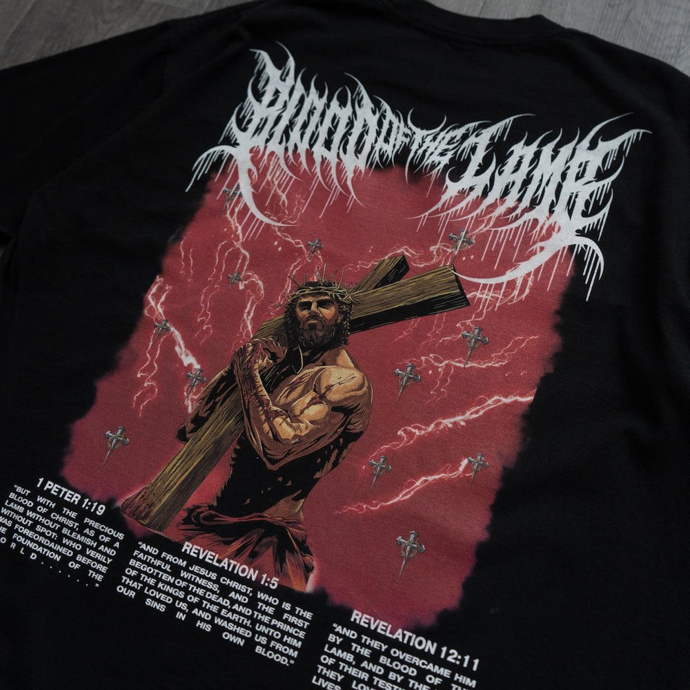 
                  
                    Load image into Gallery viewer, BLOOD OF THE LAMB OVERSIZE T-SHIRT
                  
                