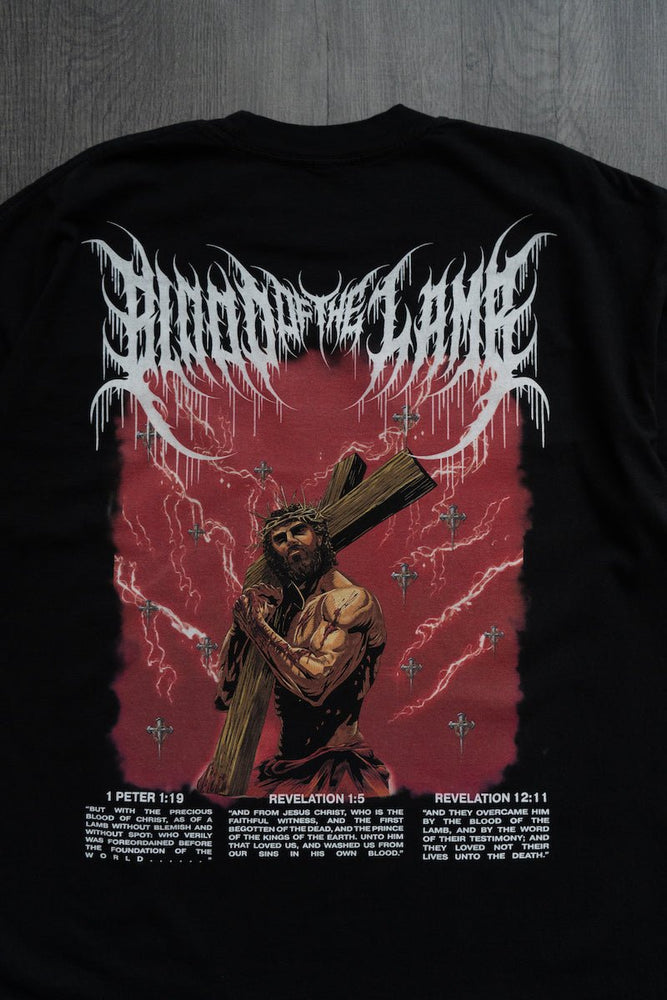 
                  
                    Load image into Gallery viewer, BLOOD OF THE LAMB OVERSIZE T-SHIRT
                  
                