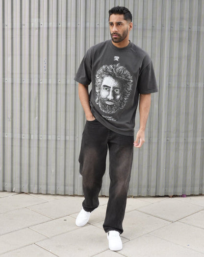 PRINCE OF PEACE OVERSIZE T-SHIRT IN VINTAGE BLACK