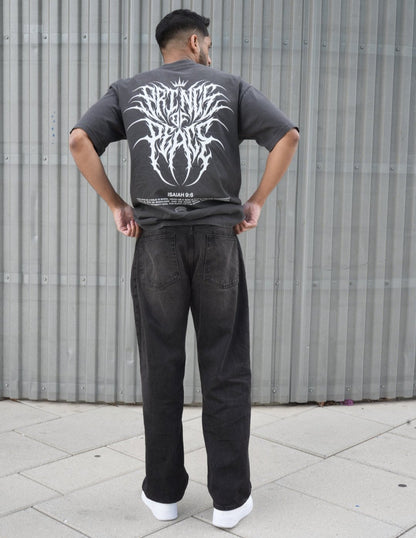 PRINCE OF PEACE OVERSIZE T-SHIRT IN VINTAGE BLACK