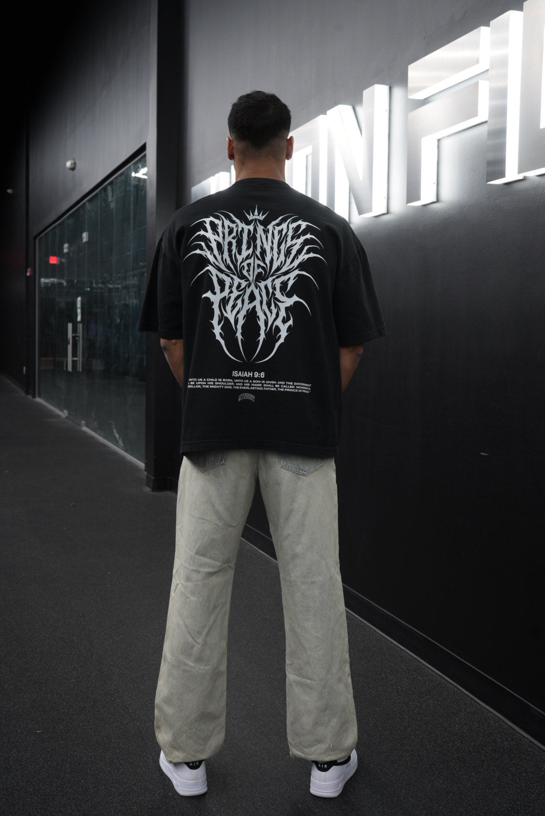 PRINCE OF PEACE OVERSIZE T-SHIRT IN BLACK