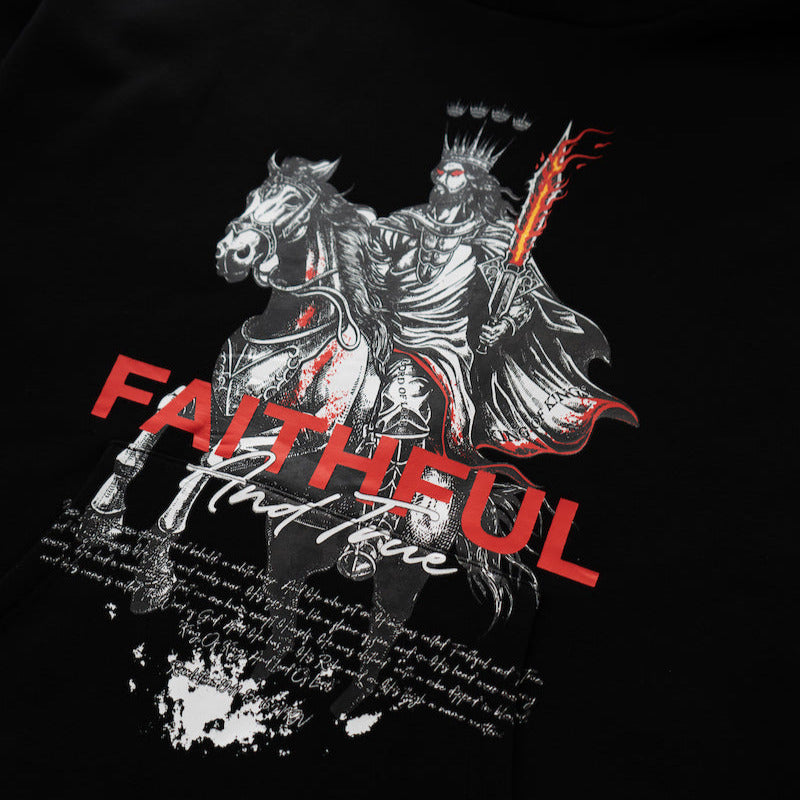
                  
                    Load image into Gallery viewer, KING OF KINGS RAW HEM HOODIE
                  
                