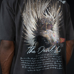 
                  
                    Load image into Gallery viewer, LUCIFER&amp;#39;S DEMISE OVERSIZE T-SHIRT IN VINTAGE BLACK (V1)
                  
                