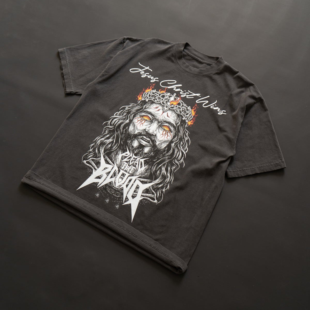 LUCIFER'S DEMISE OVERSIZE T-SHIRT IN VINTAGE BLACK (V1)
