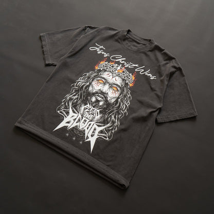 LUCIFER'S DEMISE OVERSIZE T-SHIRT IN VINTAGE BLACK (V1)