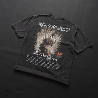 LUCIFER'S DEMISE OVERSIZE T-SHIRT IN VINTAGE BLACK (V1)