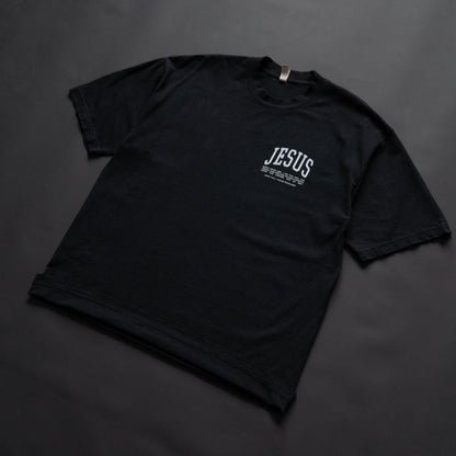 JESUS IS THE ONLY WAY OVERSIZE T-SHIRT IN BLACK