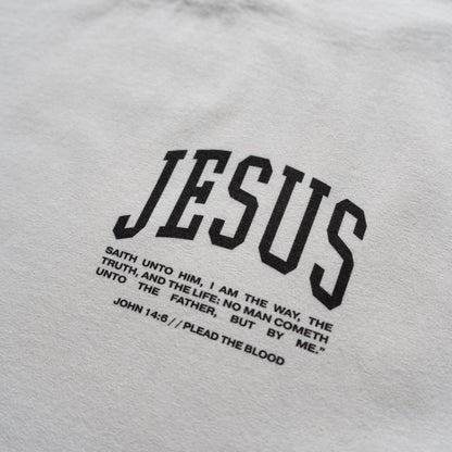 JESUS IS THE ONLY WAY OVERSIZE T-SHIRT IN CREAM
