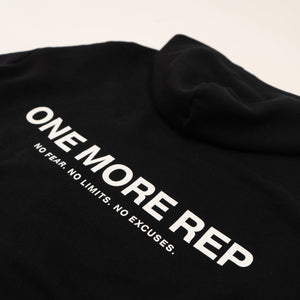 
                  
                    Load image into Gallery viewer, ONE MORE REP HOODIE IN BLACK
                  
                