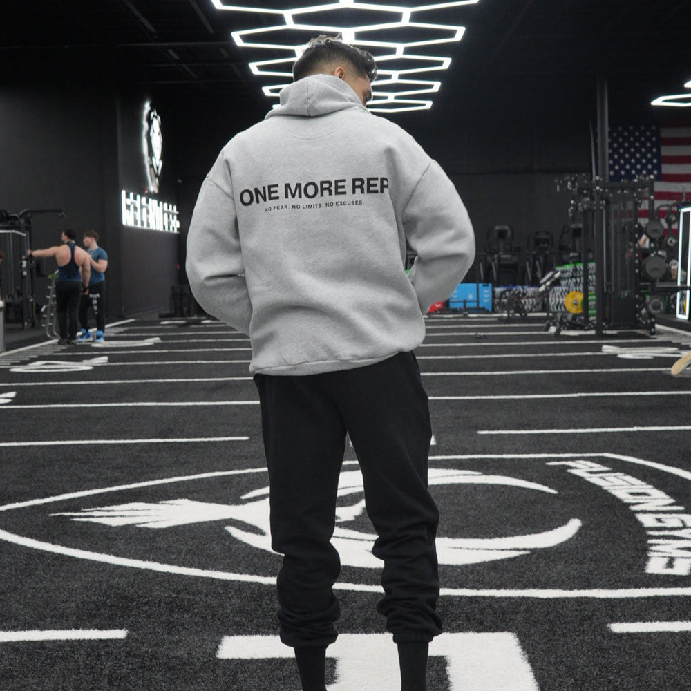 
                  
                    Load image into Gallery viewer, ONE MORE REP HOODIE IN HEATHER GRAY
                  
                