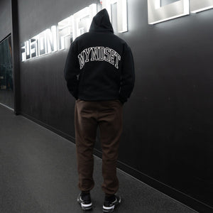 
                  
                    Load image into Gallery viewer, PUFF PRINT WISDOM HOODIE IN BLACK
                  
                