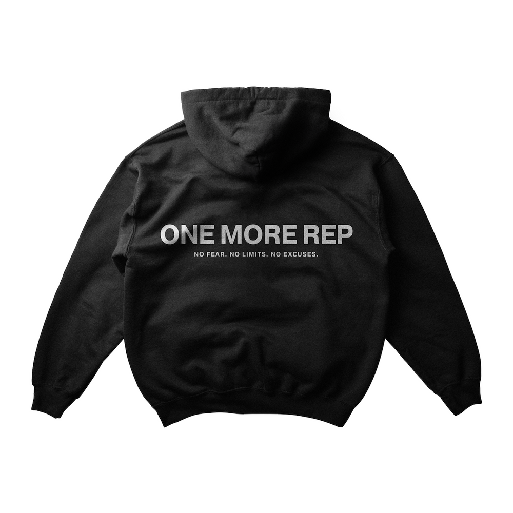 ONE MORE REP HOODIE IN BLACK