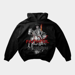 
                  
                    Load image into Gallery viewer, KING OF KINGS RAW HEM HOODIE
                  
                