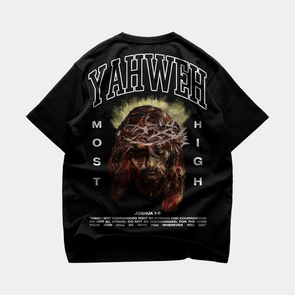 YAHWEH OVERSIZE T-SHIRT IN BLACK