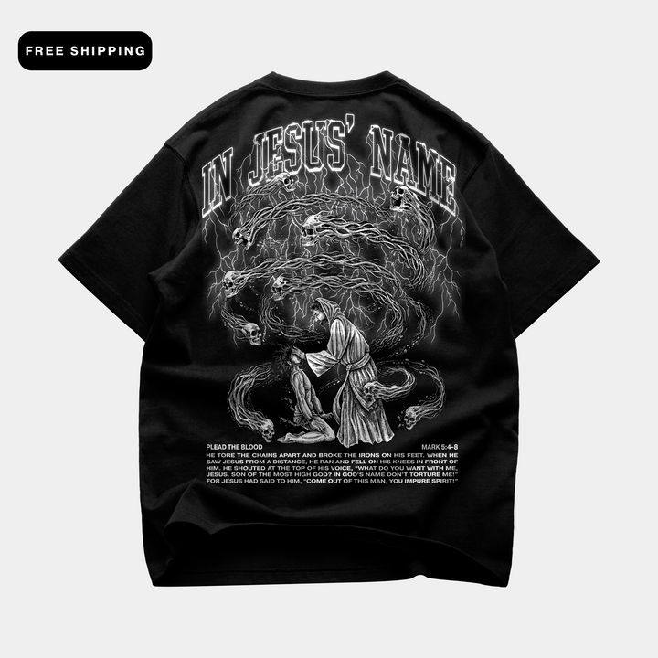 IN JESUS' NAME OVERSIZE T-SHIRT
