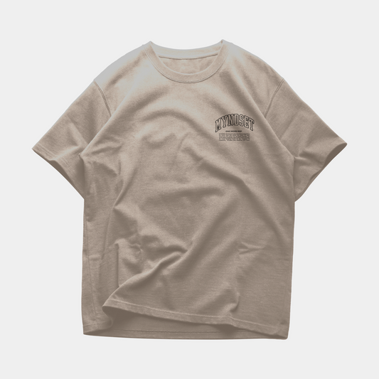YINYANG HEAVEN & EARTH OVERSIZE T-SHIRT IN BEIGE