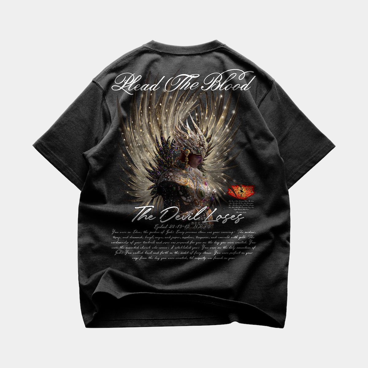 LUCIFER'S DEMISE OVERSIZE T-SHIRT IN VINTAGE BLACK (V1)